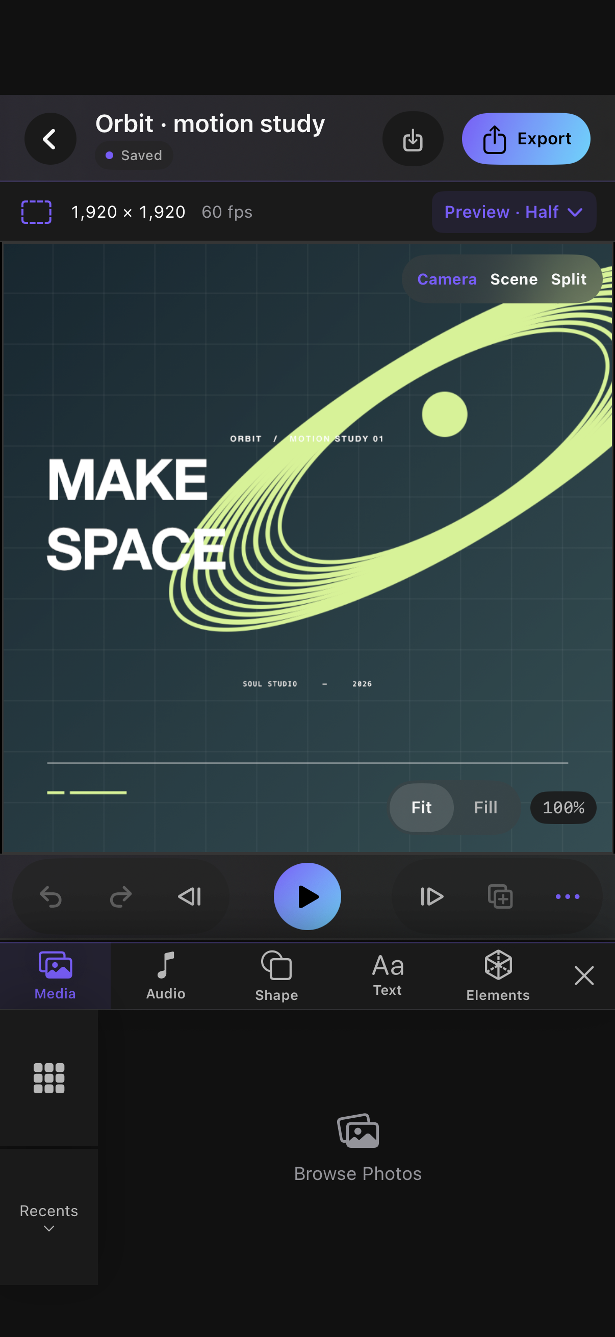 Soul Studio photo browser and Files import controls