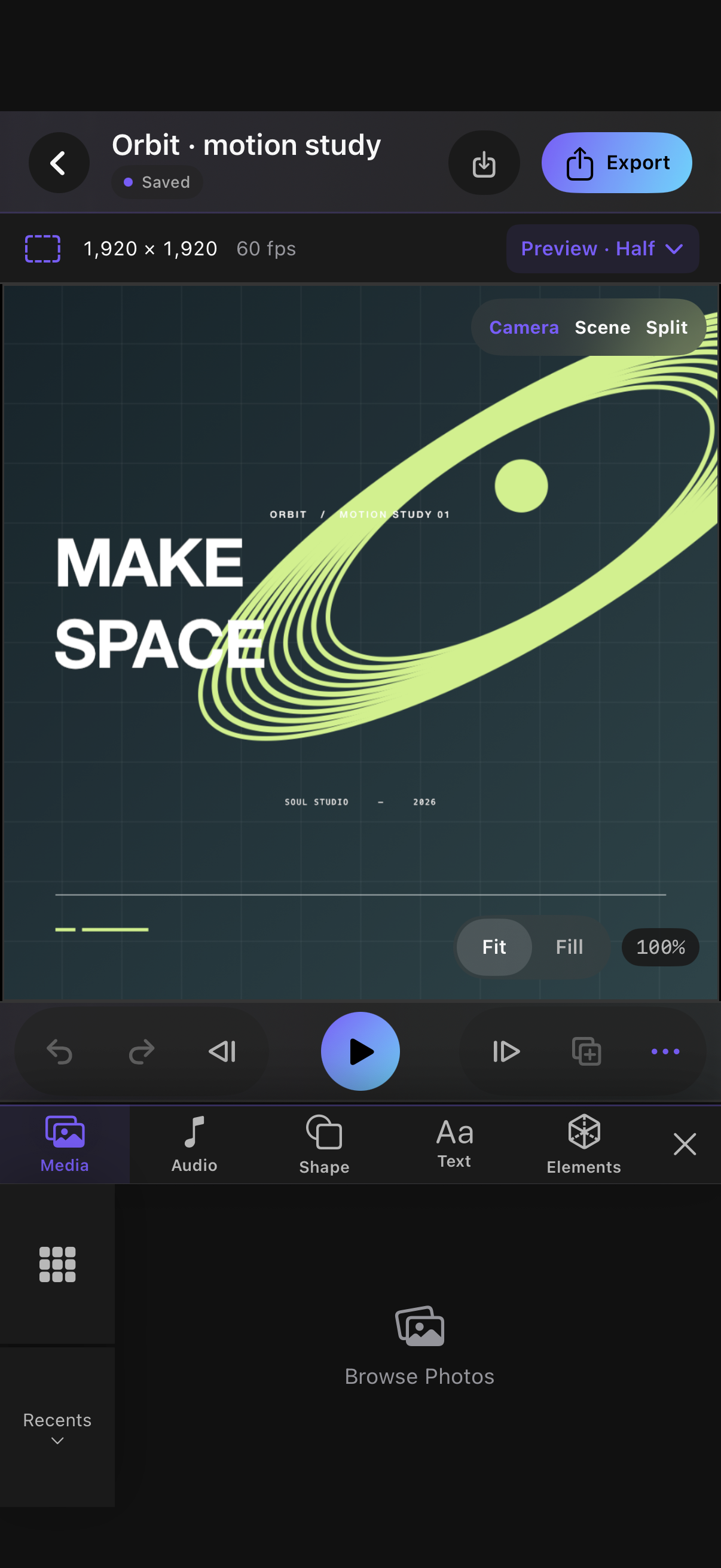 Soul Studio photo browser and Files import controls